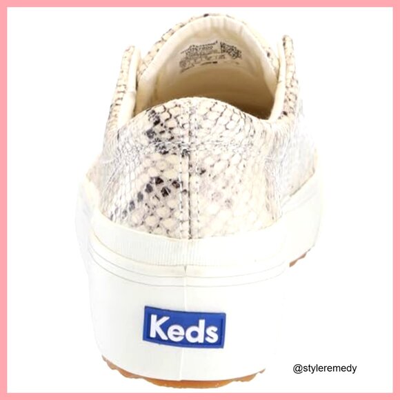 Leather Slip-On Sneakers with Wedge Sole, Size 7 - Picture 3 of 7